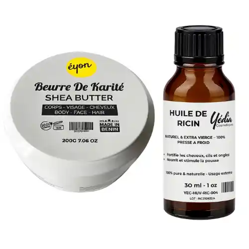 Beurre de Karité et Huile de Ricin