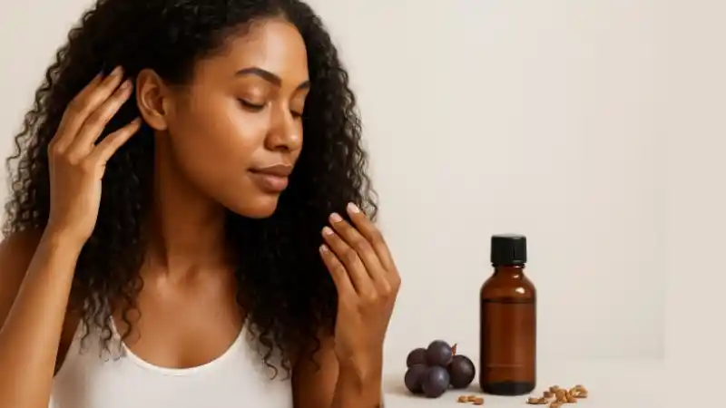 Huile de pépins de raisin pour les cheveux