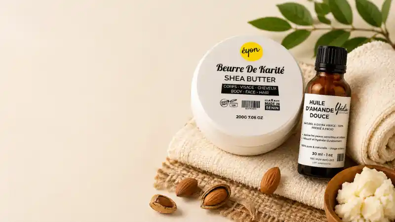 Routine beauté naturelle pas chère avec beurre de karité et huile d’amande douce