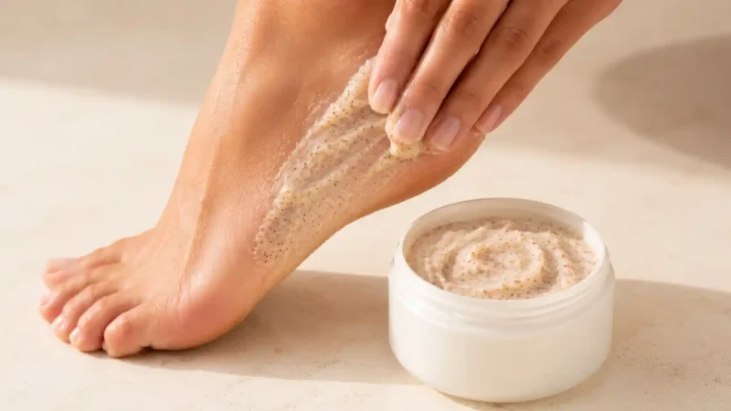 Gommage pieds rugueux naturel maison
