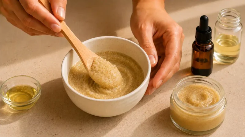 Recette gommage pieds été
