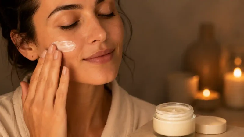 Soin réparateur visage nuit maison