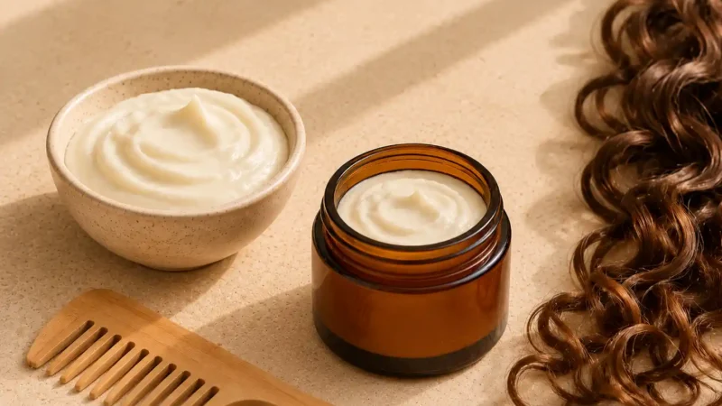 Crème naturelle pour boucler cheveux